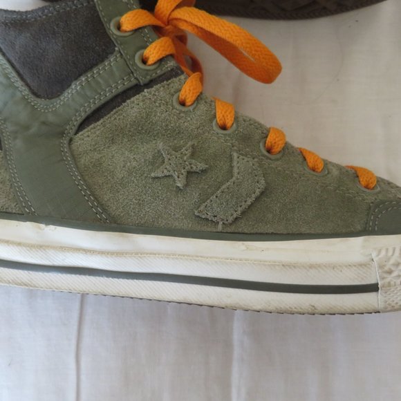 Converse Poorman Weapon Lichen Green Leather Unisex Shoes - Picture 4 of 6